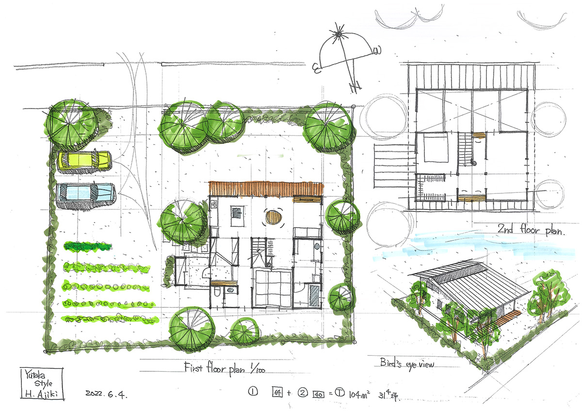 農のある暮らし＆パッシブソーラーの家・間取り図